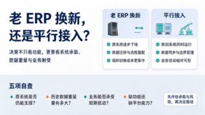 老 ERP 该换新还是平行接入？四个判断维度